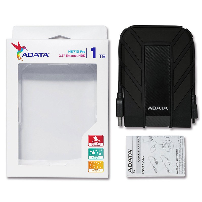 ADATA HD710 Pro 1TB usb 3.1 Hardisk Eksternal Antishock ShockProof WaterProof