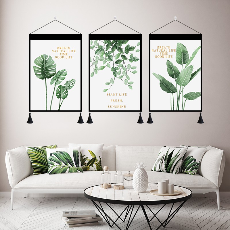 Lukisan Kain Gantung Dinding Desain Simple Untuk Dekorasi Background Ruang Tamu Asrama Shopee Indonesia