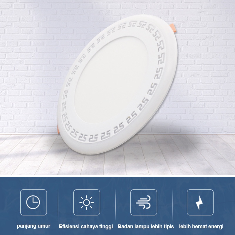 Golden LED Downlight 3 Warna 6W Hemat Daya