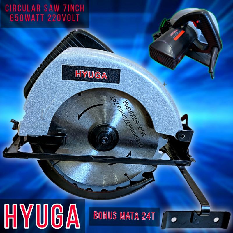 Mesin Circular saw hyuga 650watt full bonus keluaran terbaru 2020