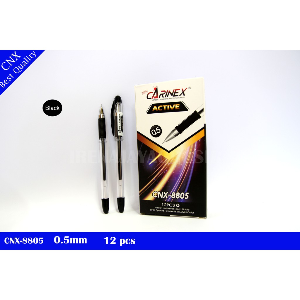 

PULPEN KANTOR 0.5mm BOLPEN GEL HITAM ISI 12 PCS CNX 8805