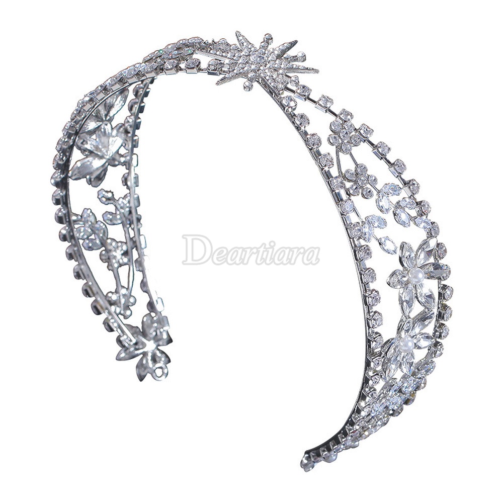 New Luxury Rhinestone Zirconium Stone Hoop Retro Bridal Headdress Headband Crown