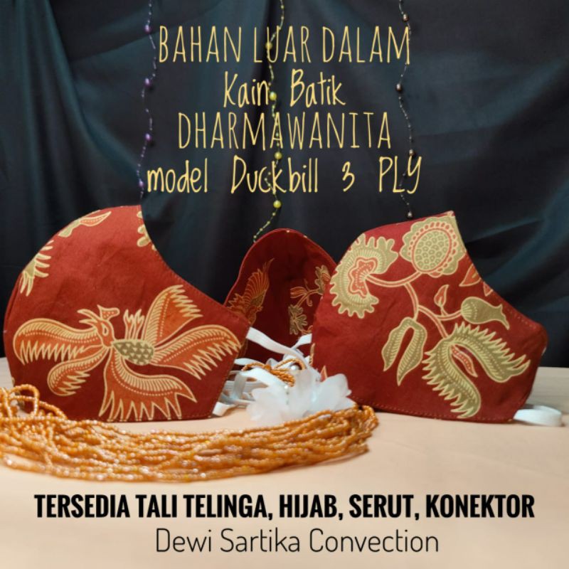 Masker Batik Dharmawanita bahan Batik Luar dalam