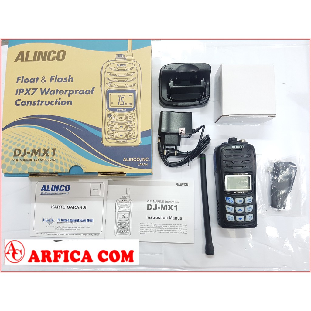 ALINCO DJ-MX1 JUAL HT MARINE ALINCO DJ MX1 DJMX1 DJ MX 1 VHF ORIGINAL