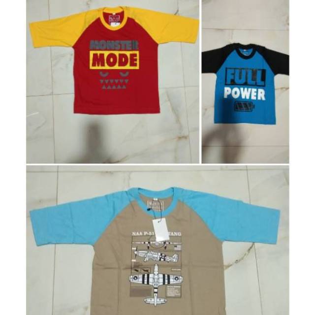 BAJU KAOS ANAK LENGAN 7/8 UNISEX