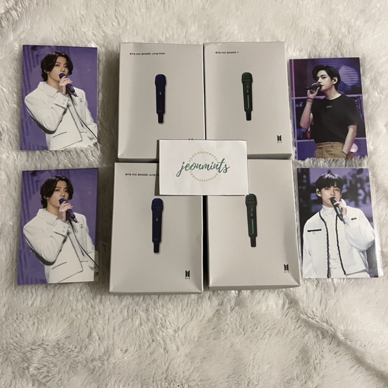 [READY STOCK] BTS HYBE INSIGHT JUNGKOOK MIC BADGE + PHOTOCARD