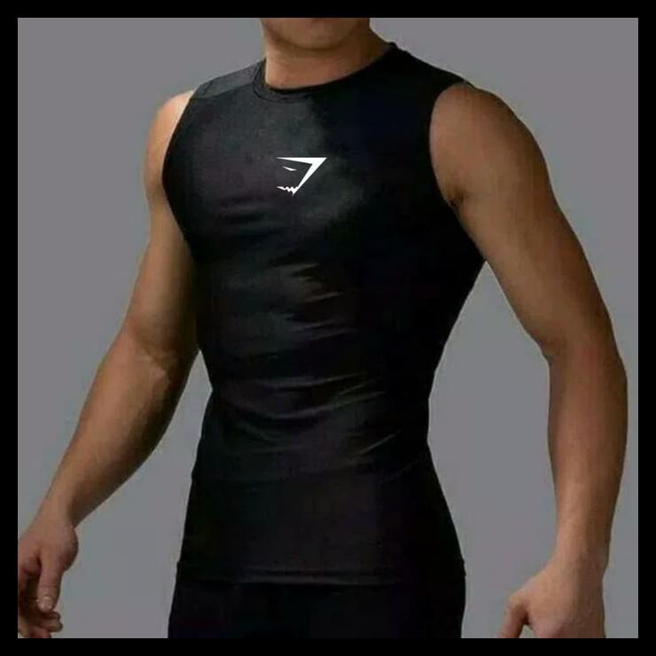 Lekbong Gymshark Baselayer Singlet Gym Manset Sleeveless Baju Fitness