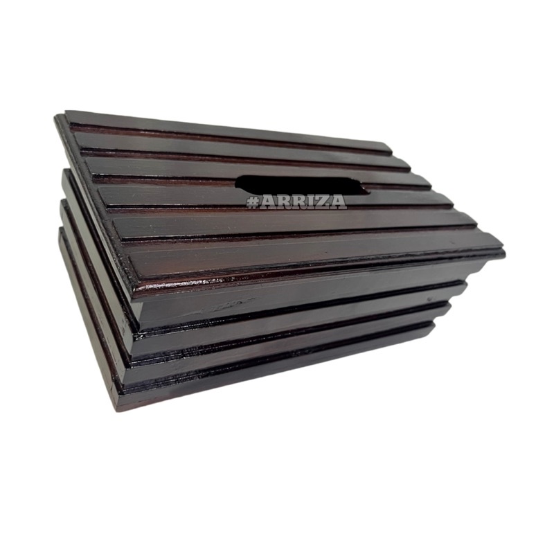 TEMPAT TISU / TISSUE BOX / KOTAK TISU MODEL SALUR DARI KAYU JATI ASLI