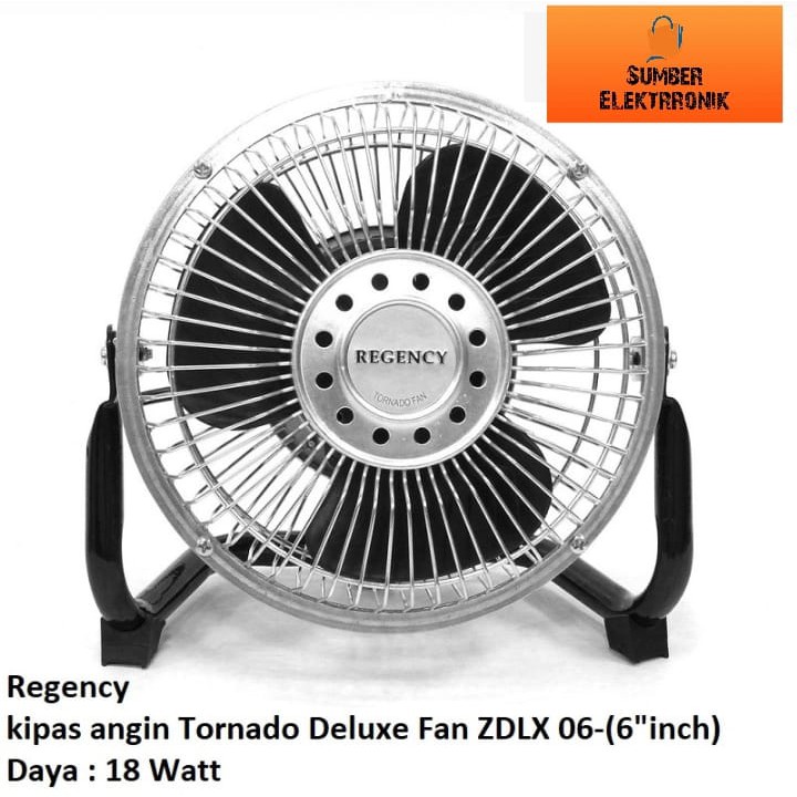 Regency Kipas Angin Besi Tornado Deluxe ZDLX 06  DLX 6 (6 Inch)