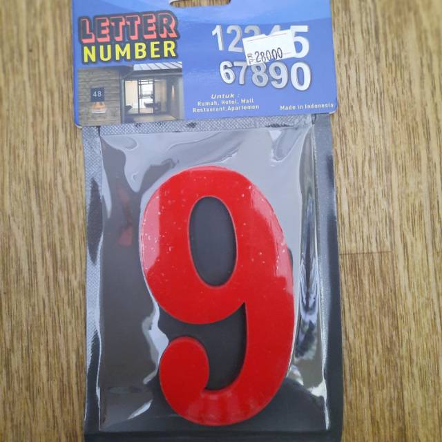 

GM LABEL ACRYLIC ANGKA NO 9