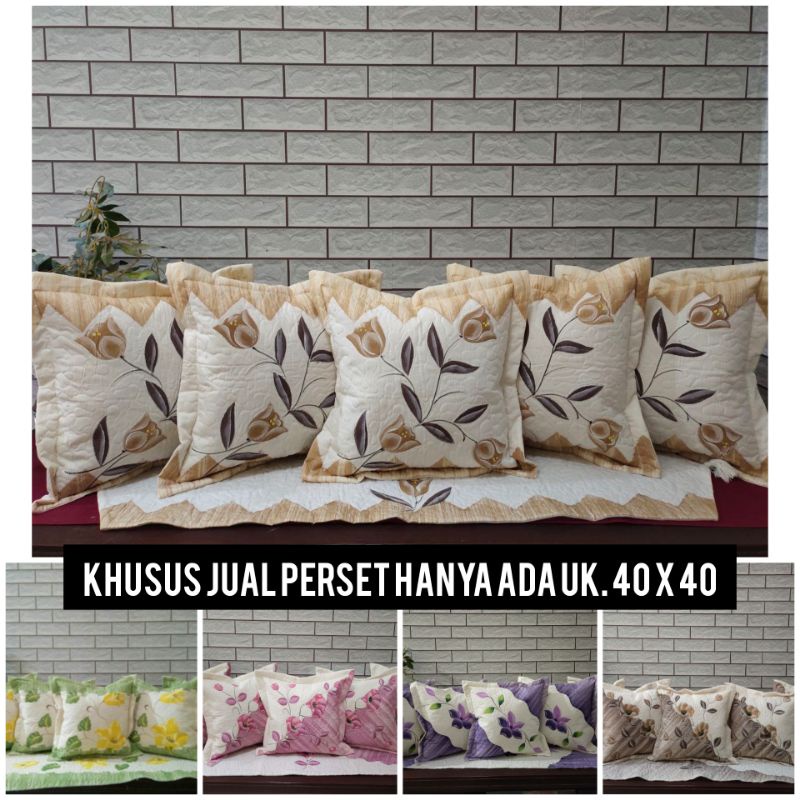SARUNG BANTAL KURSI/ SET SARUNG BANTAL KURSI BORDIR LUKIS