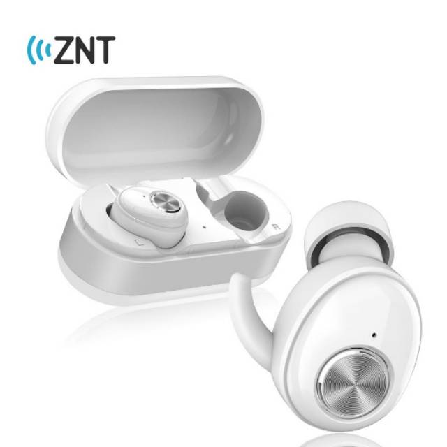 ZNT Headset earphone Airfits l with earbuds Wireless Bluetooth Black and white