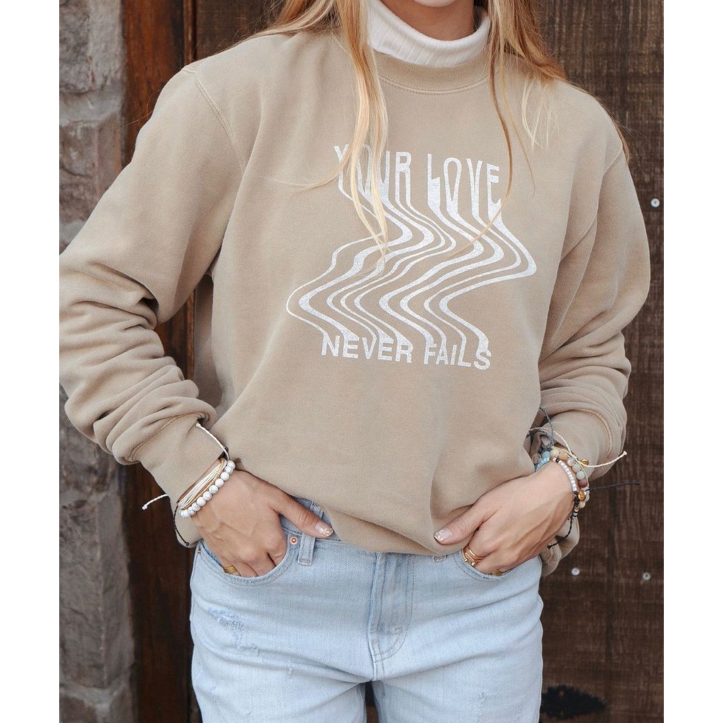 [COD] Sweater Oversize Wanita Your Love Never Fails XXL LD 130