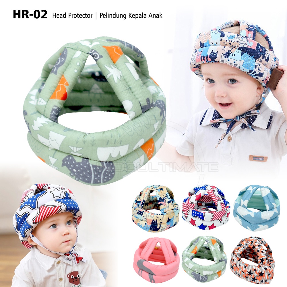 1Pcs Bantalan Pelindung Kepala Bayi Topi Pelindung Kepala Bayi Baby Head Protector Baby Head Safety Helmet Helm Pelindung Kepala Bayi Topi Bayi Topi Anak HR-02