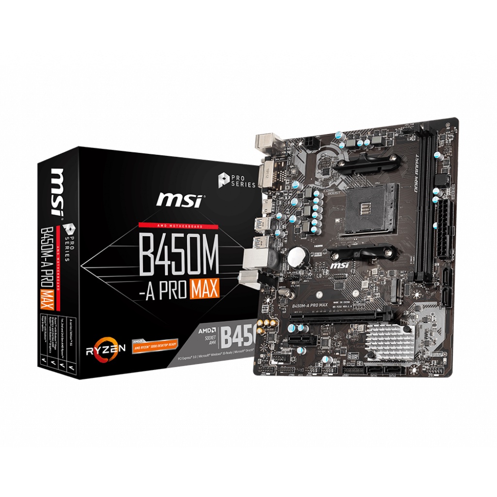 MSI B450M A PRO MAX | Motherboard AMD B450 Ryzen AM4 M-ATX