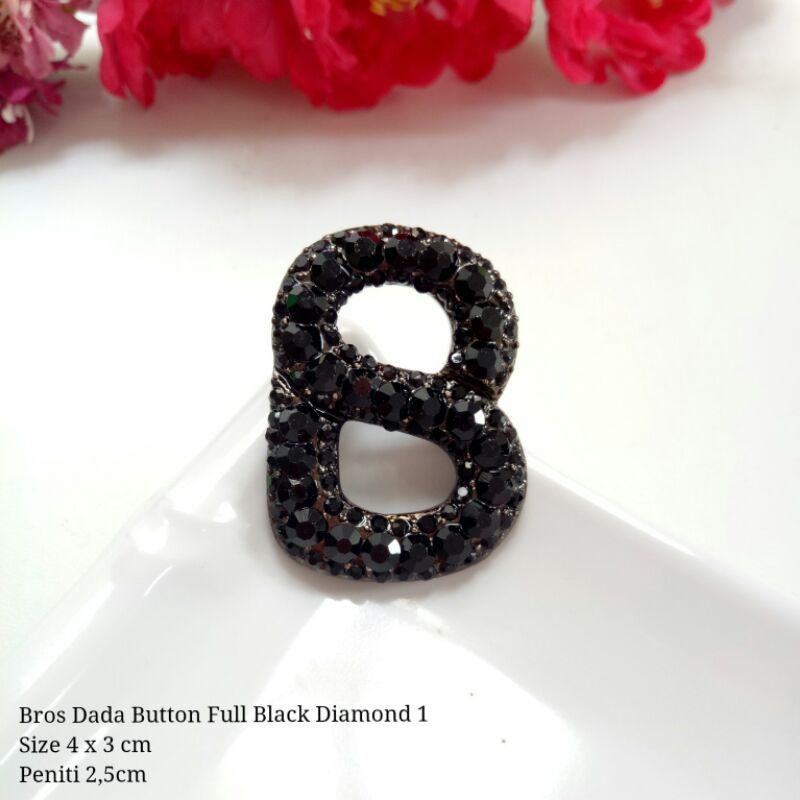 Bros Buttonscraves / Bros Ala Buttonscarves  / Bros Button / Buttonscarves Brooch / Orderinkuy Bros-Button Full Black