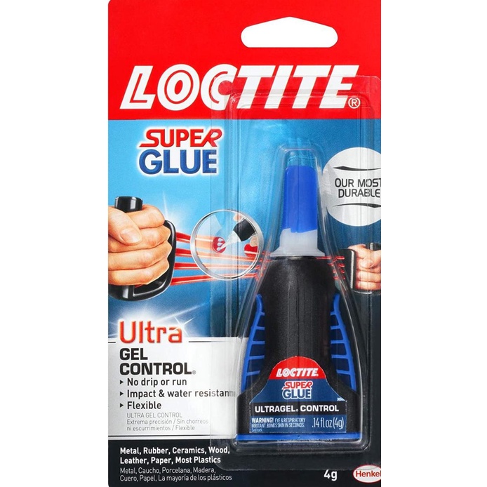 

LOCTITE SUPER GLUE ULTRA GEL CONTROL,LEM LOCTETI WATER RESISTANT