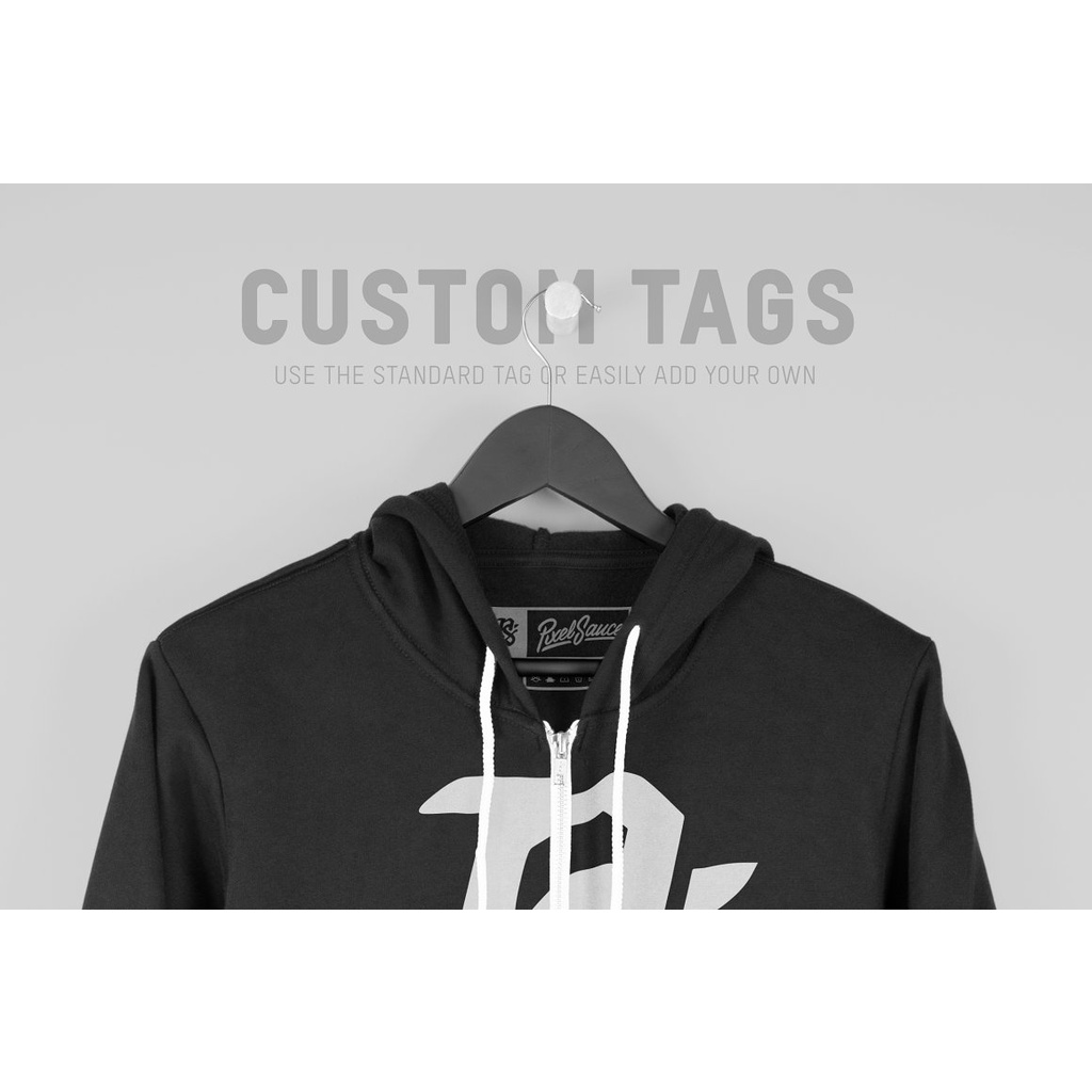 Hanging Zip-Up Hoodie Mockups