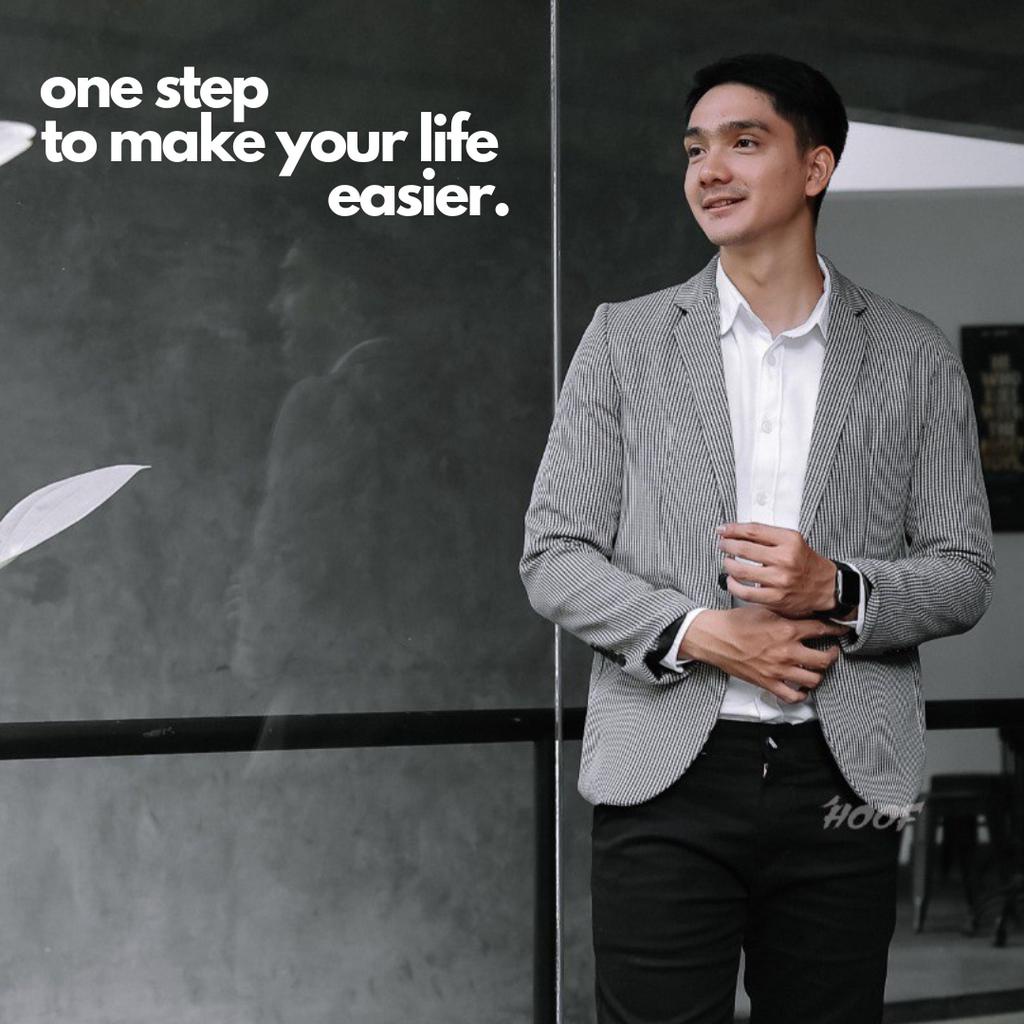 Jas Blazer Pria Motif Kotak Casual Tidak Kaku Jas Formal Jas Santai Size S M L XL XXL