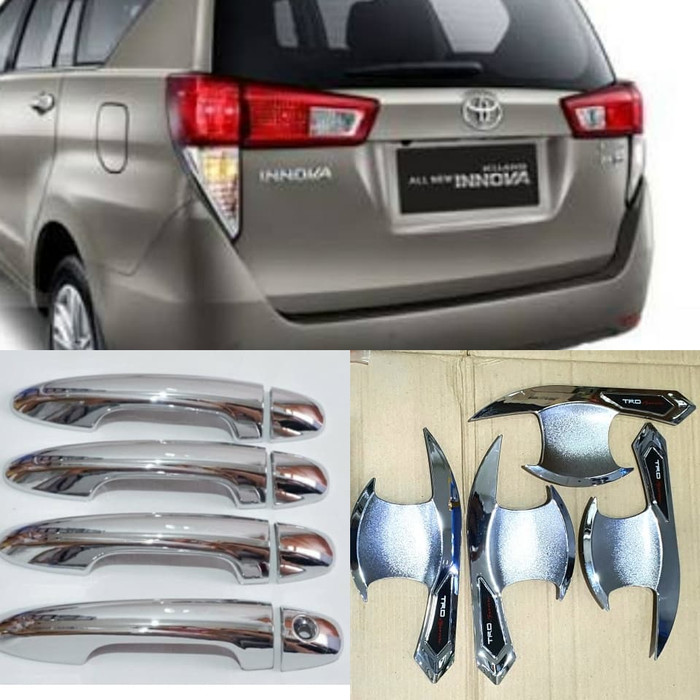 cover handle PINTU + outer MANGKOK TOYOTA INNOVA INOVA REBORN 2016 sd 2022 CHROME CROME hitam doff 2017 2018 2019 2020 2021