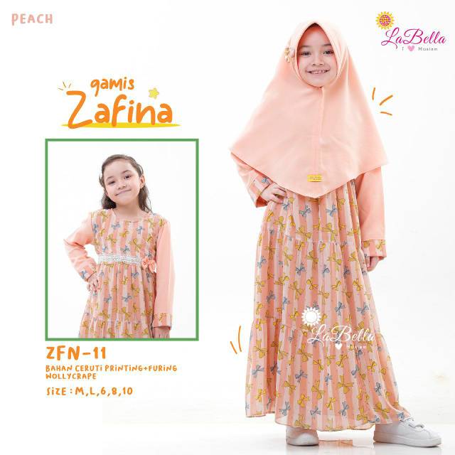 (3-11 Tahun) GAMIS CERUTI | GAMIS ANAK LABELLA BAJU MUSLIM ANAK PEREMPUAN LUCU CERUTI TERBARU SYARI