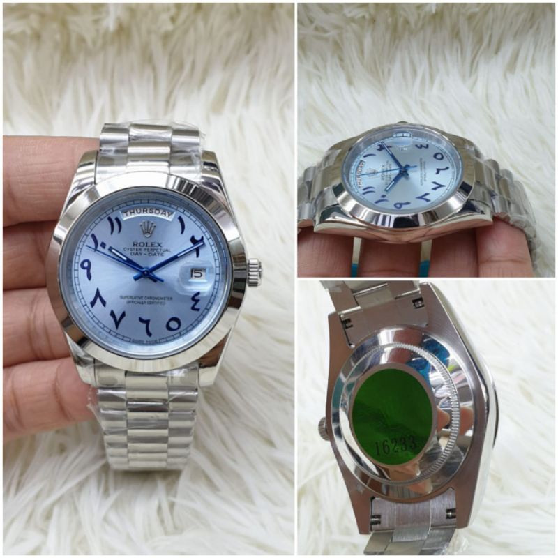 Jam Tangan Rolex Arabic Swiss ETA 1:1 Best Edition Day date On Free Bok