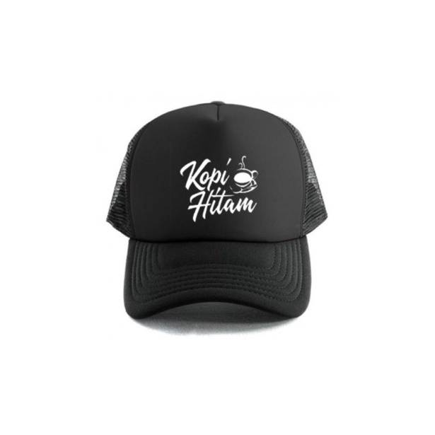 Topi Trucker Kopi Hitam