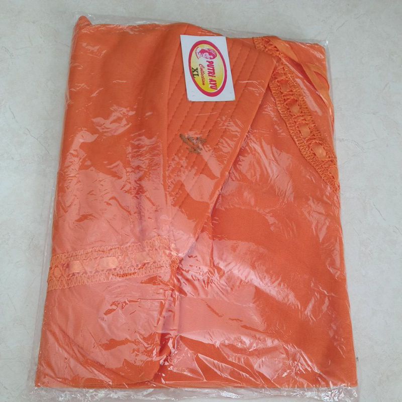 Jilbab Instan Serut Harian Rabbani KW SIZE XL Untuk SMP/SMA/DEWASA-ORANGE