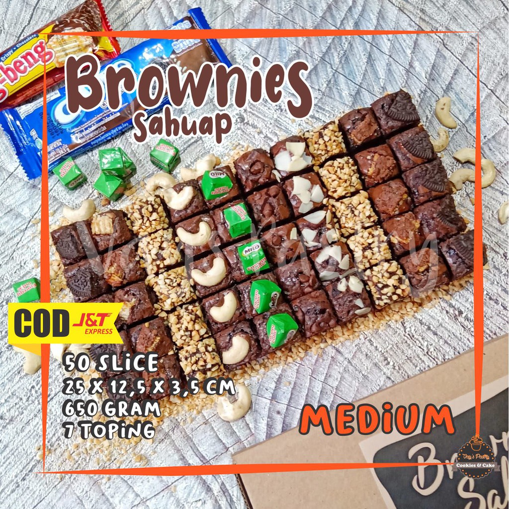 

Brownies Sahuap Brownies Panggang Fudgy Brownies 50 Slice 700 Gram