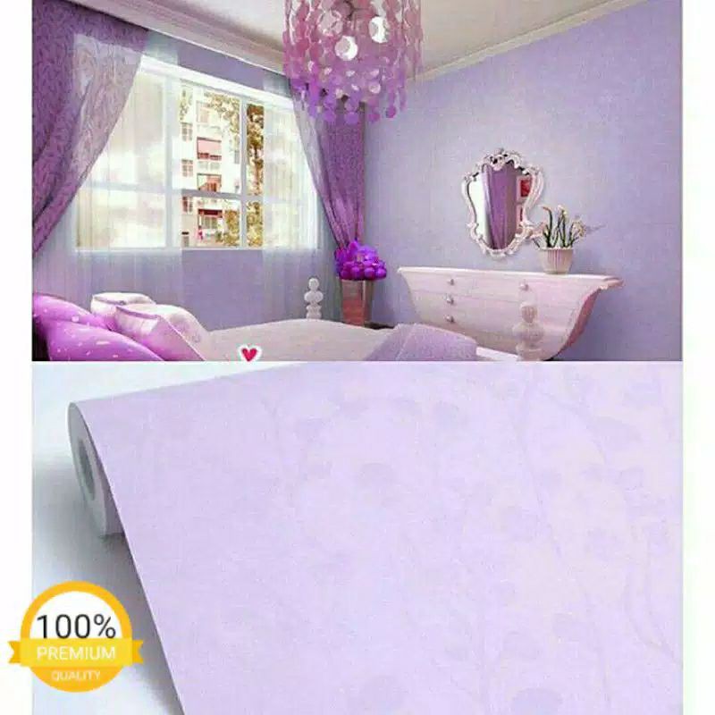 Wallpaper Sticker Embos Ungu/Lilac Cantik