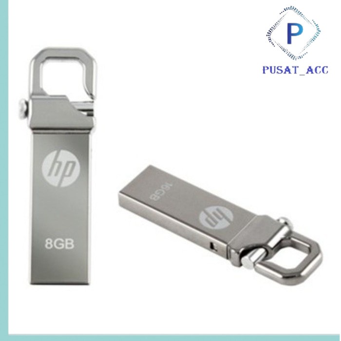 Flashdisk Flashdrive HP 8GB 8 gb Stainless