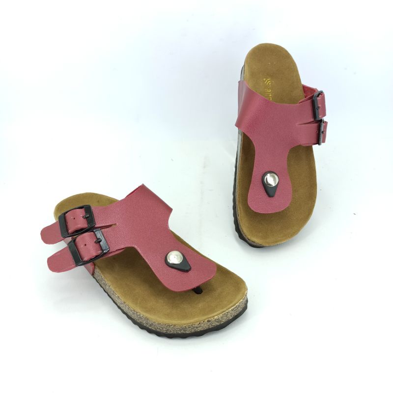 Sandal Birken Wanita Sendal Jepit Motif Gesper Andis AF17