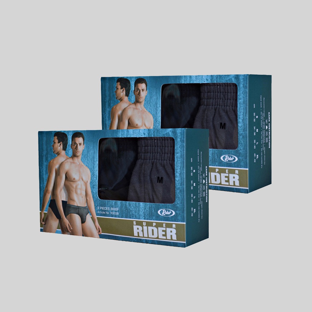 Celana Dalam Rider Brief Pria Multi warna Box 3 in 1