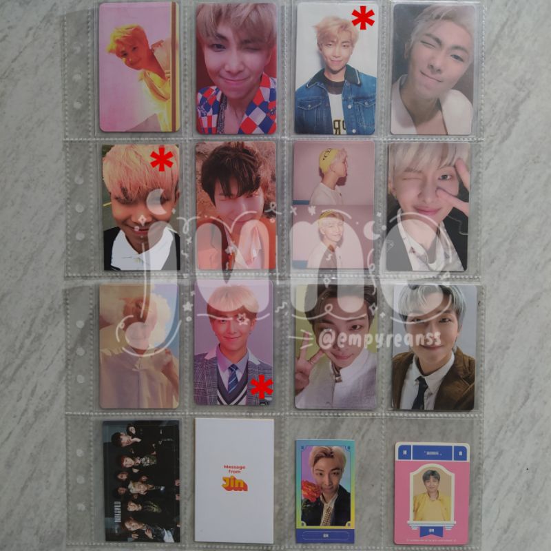 Photocard Official Namjoon (RM) BTS