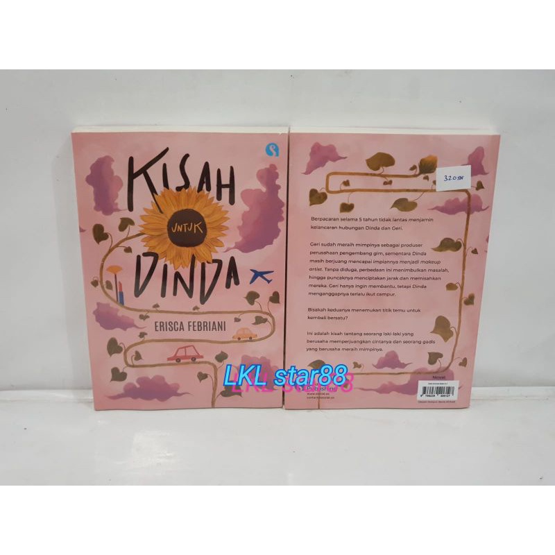 Buku Novel Kisah Untuk Dinda by Erisca Febriani