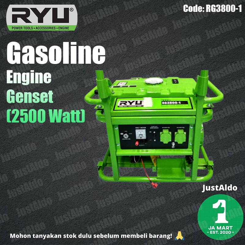 Mesin Genset RG3800-1 2500 Watt Ryu Generator