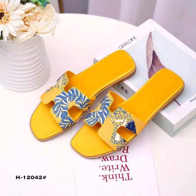 SANDAL WANITA TEPLEK H PRINTING BATIK G56