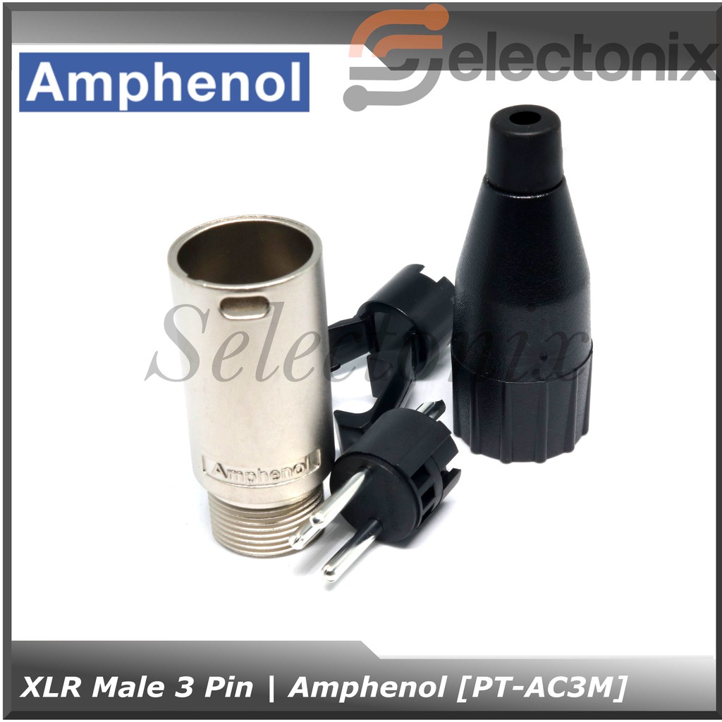 Konektor XLR 3 Pin Male | Amphenol [AC3M]