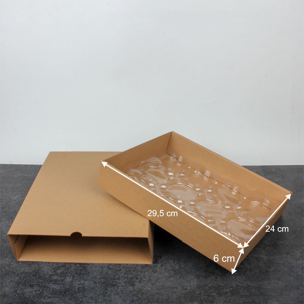 

Dus Donat Box Isi 10 Donat Slide Box Hampers Donat Mini Packaging Cake GiftBox Ukuran 29x24x6 cm