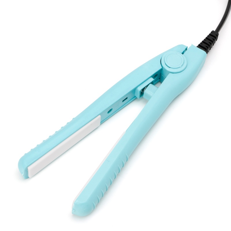 Zzz NEW Hot Mini Portable Blackpink Blue Ceramic Iron Catokan Rambut Pengeriting Blackpink