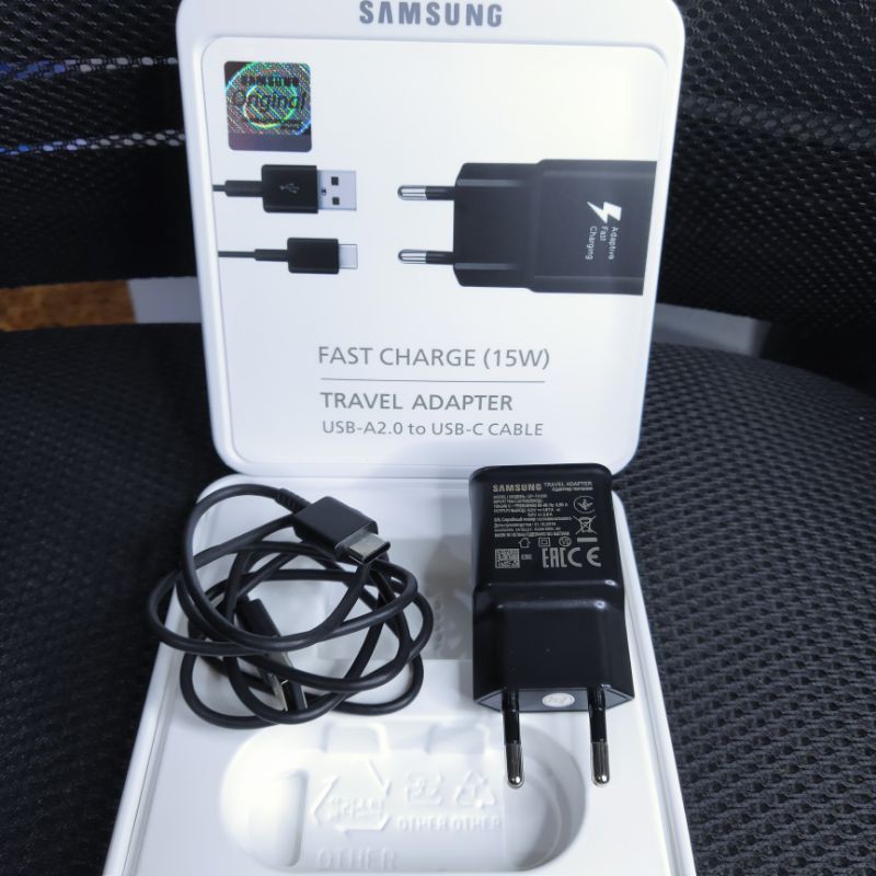 Charger Samsung 15W Original 100% Tipe-C Fast Charging / Charger Samsung S10 S9 S8 A50 A30 M30 M20