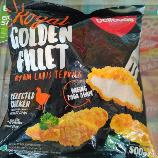 

Belfoods Royal Golden Fillet 500gram/Ayam Lapis Tepung Belfoods Frozend