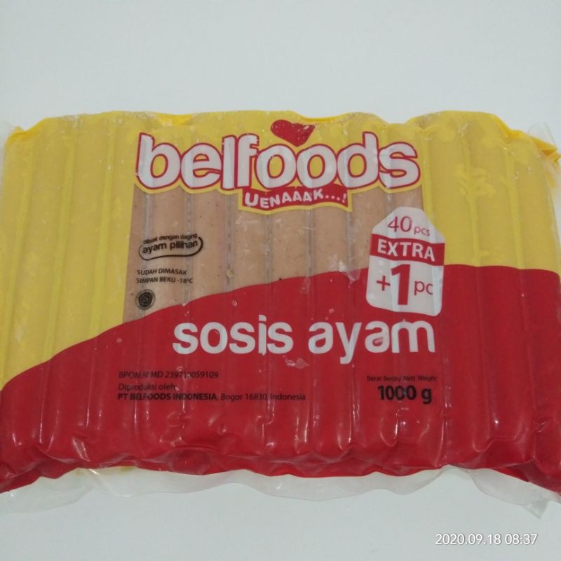 

BELFOODS SOSIS AYAM 950 GRAM (40 + 1)