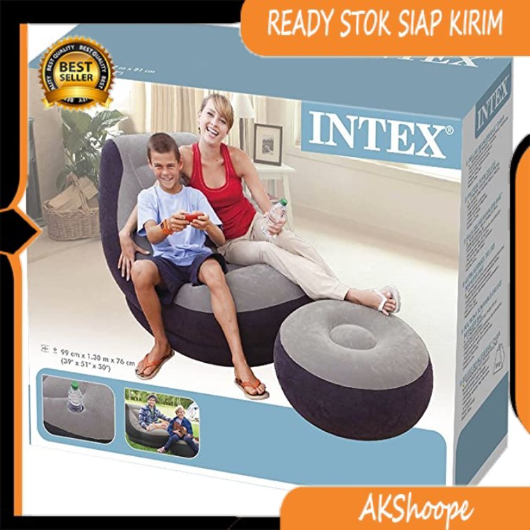 SOFA ANGIN INTEX ULTRA LOUNGE WITH OTTOMAN