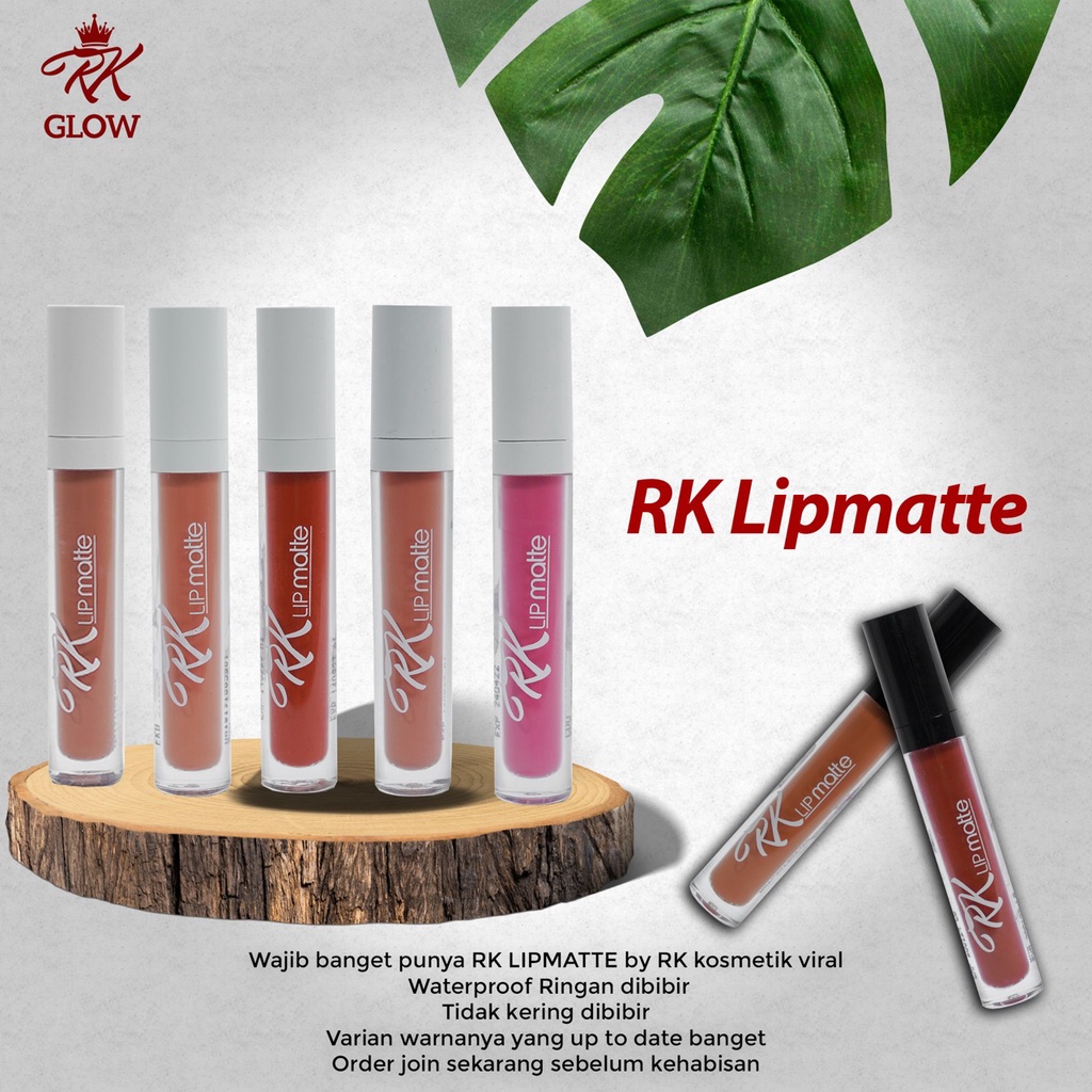 LIP MATTE RK GLOW ALL COLORS  LIP CREAM MATTE VIRAL ORIGINAL