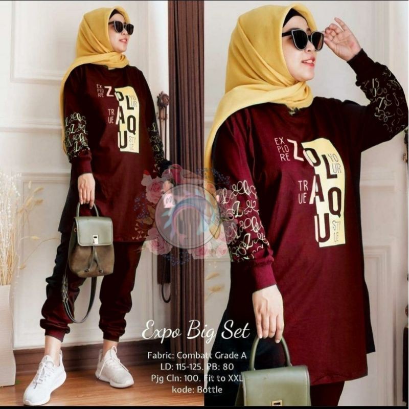 SETELAN BAJU MUSLIM MODEREN PROMO/ setelan baju celana muslim modren/ setelan baju wanita modren