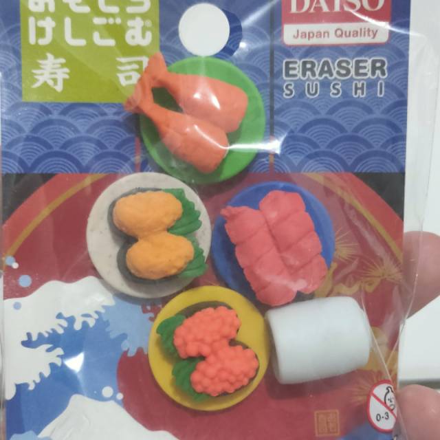 

(Daiso) Eraser Sushi (Ebi, Salmon, Uni, Ebiko, Matcha)