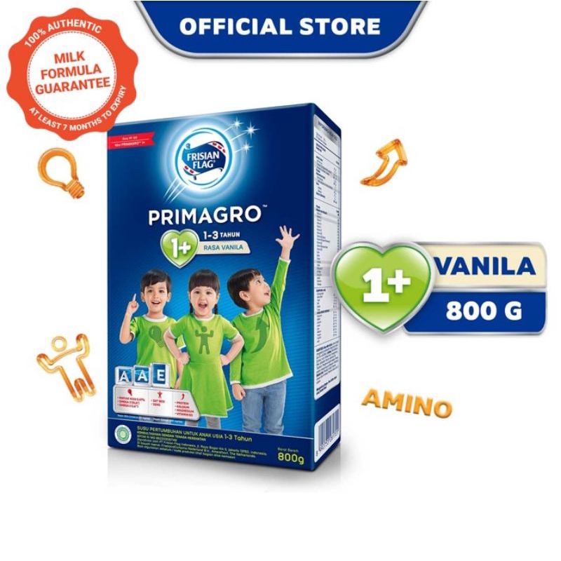 Susu Formula Frisian Flag 123 Primagro 1+ Vanila 800 g