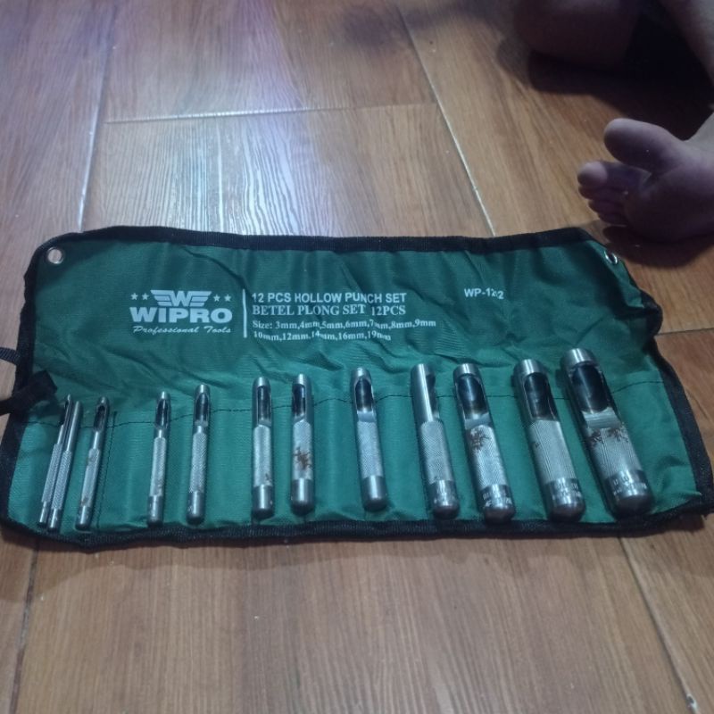 hollow punch/ betel plong set 15 pcs wipro WP1215