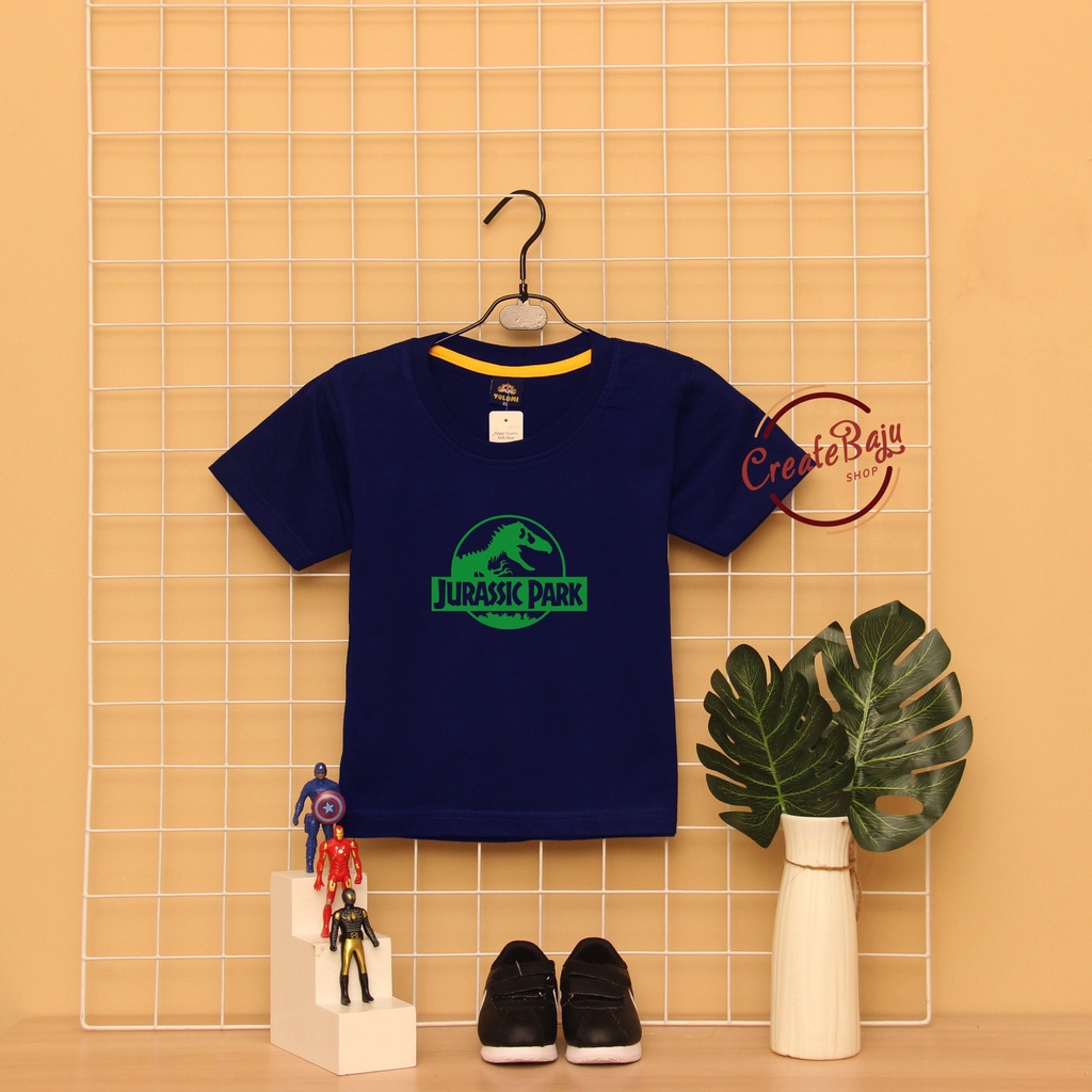 CUSTOM KAOS ANAK LAKI JURASSIC PARK 1-7 TAHUN BAJU ATASAN ANAK LAKI FASHION TERMURAH BAHAN KATUN